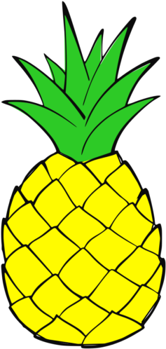 Pineapple Clipart - Pineapple Outline (512x512)