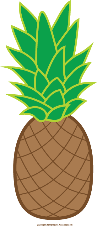 Pineapple Clip Art - Luau Clip Art (309x721)