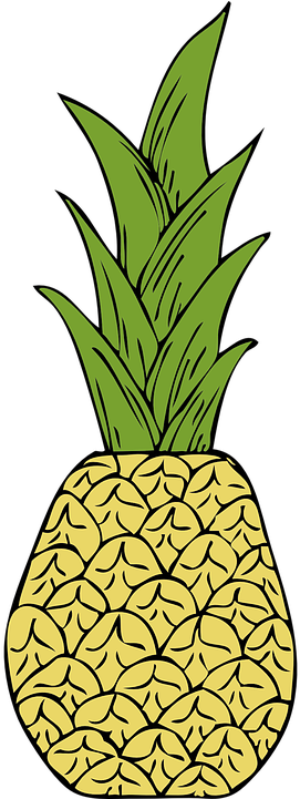 Pineapple Cliparts 20, - 3drose Lsp 57288 2 Tropical Pineapple Fruits Yellow (360x720)