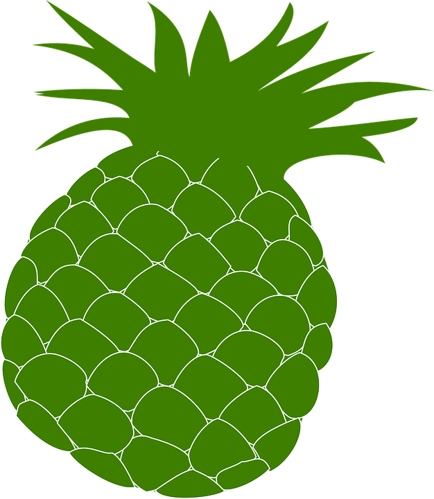 Pineapple Cliparts - Klassisches Schwarzweiss-ananas-muster Flaschenöffner (626x720)