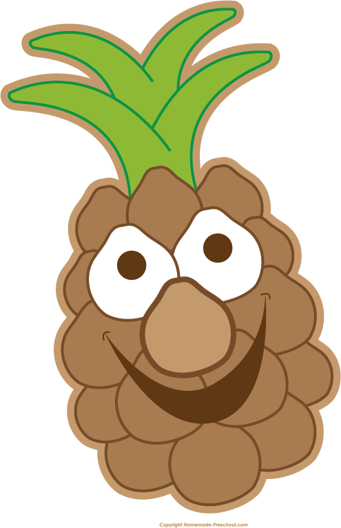 Pineapple Clipart Happy - Illustration (495x766)
