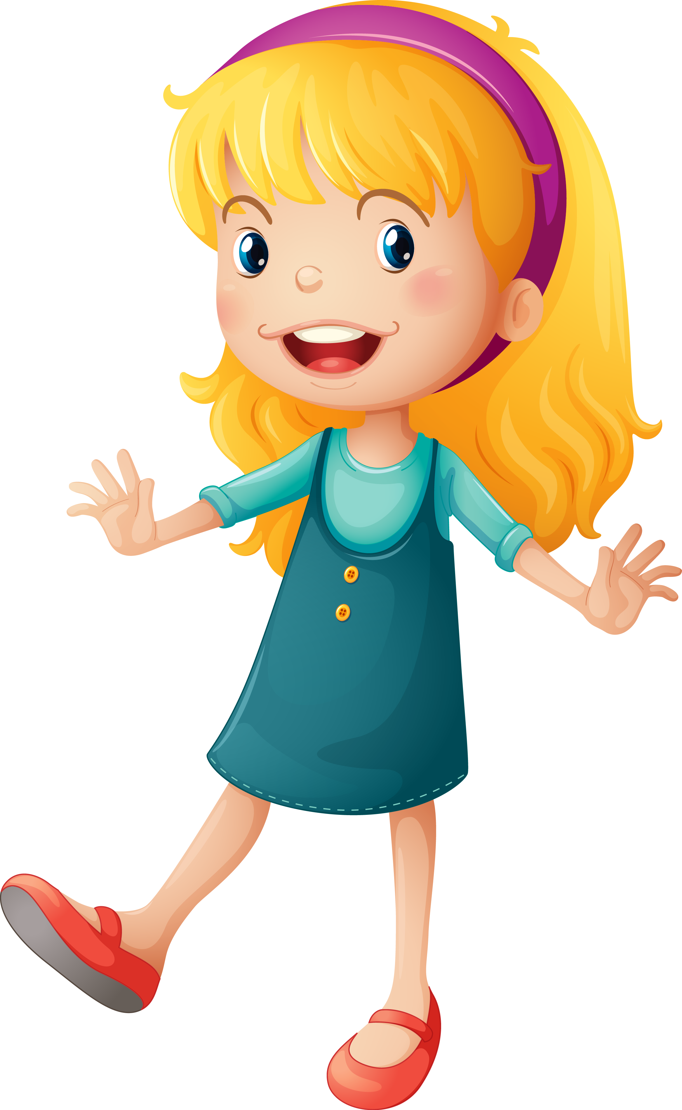 Cartoon Girl Clip Art - Little Girl Cartoon (2336x3802)