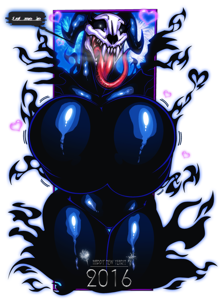 Happy New Year 2016 By Wsache2020 - Comic The Gaster Blaster (762x1048)