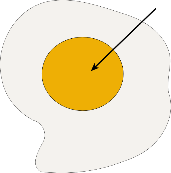 Fried Egg Clipart Yolk - Cartoon Image Of Yolk (594x600)