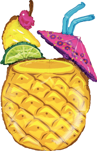 Tropical Drink Supershape Foil Balloon – Inflated Balloon (322x500)