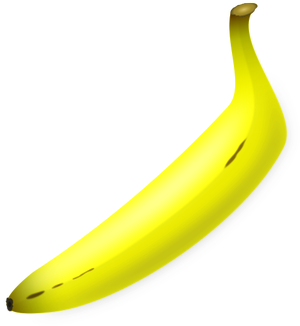 Vector Clip Art Of Straight Shaped Banana - Yellow Banana Clipart (353x500)