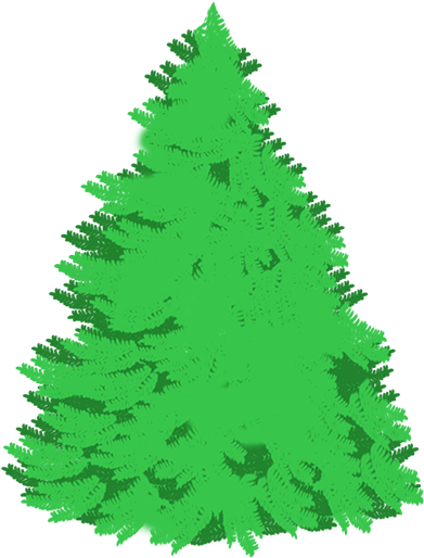 Fir Tree Template 66805763 Silhouettes Of Green Pine - Christmas Tree (424x531)