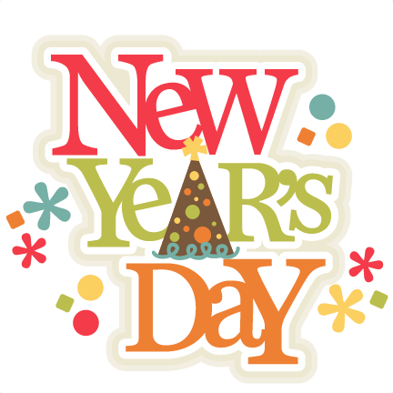 New Year's Day Title Scrapbook Cut File Cute Clipart - New Year's Day Clip Art Free (432x432)