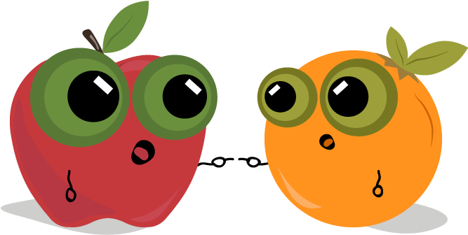 Related Apples And Oranges Clipart - Cartoon (700x373)