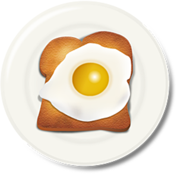 Free Breakfast Eggs Clipart Image - Eggs And Toast Clipart (600x600)