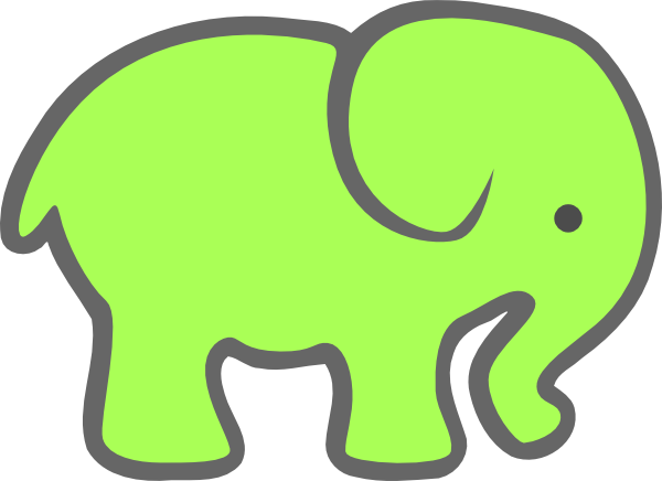 Lime Slice Clipart Download - Elephant Clip Art (600x436)