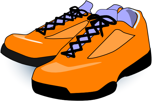 Orange Cliparts - Shoes Clip Art (600x348)