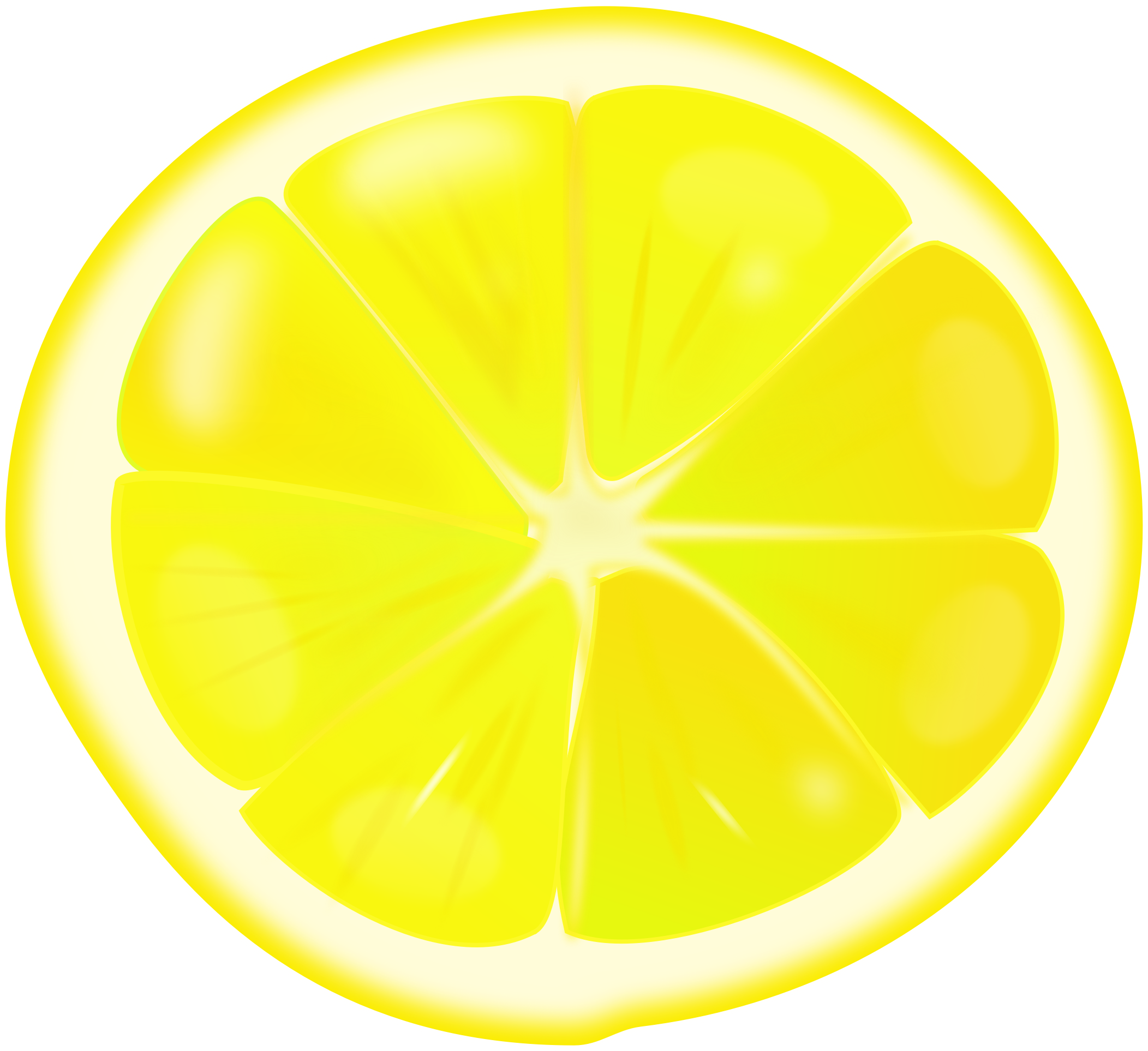 Clipart - Lemon Slice - Lemon Slice Clipart (2104x1927)