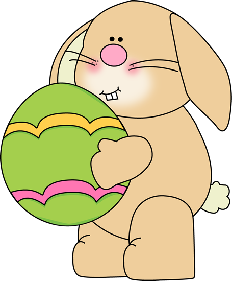 Easter Bunny With Eggs Clipart Clipart - Easter Bunnies Clip Art (455x550)