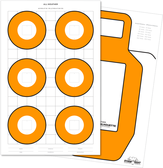 Rite In The Rain Long-range Silhouette & Bullseye Target - Shooting Target (700x700)