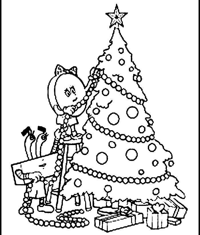 Decorate The Christmas Tree So That Beautiful Coloring - Christmas Tree Images In Drawing (700x823)