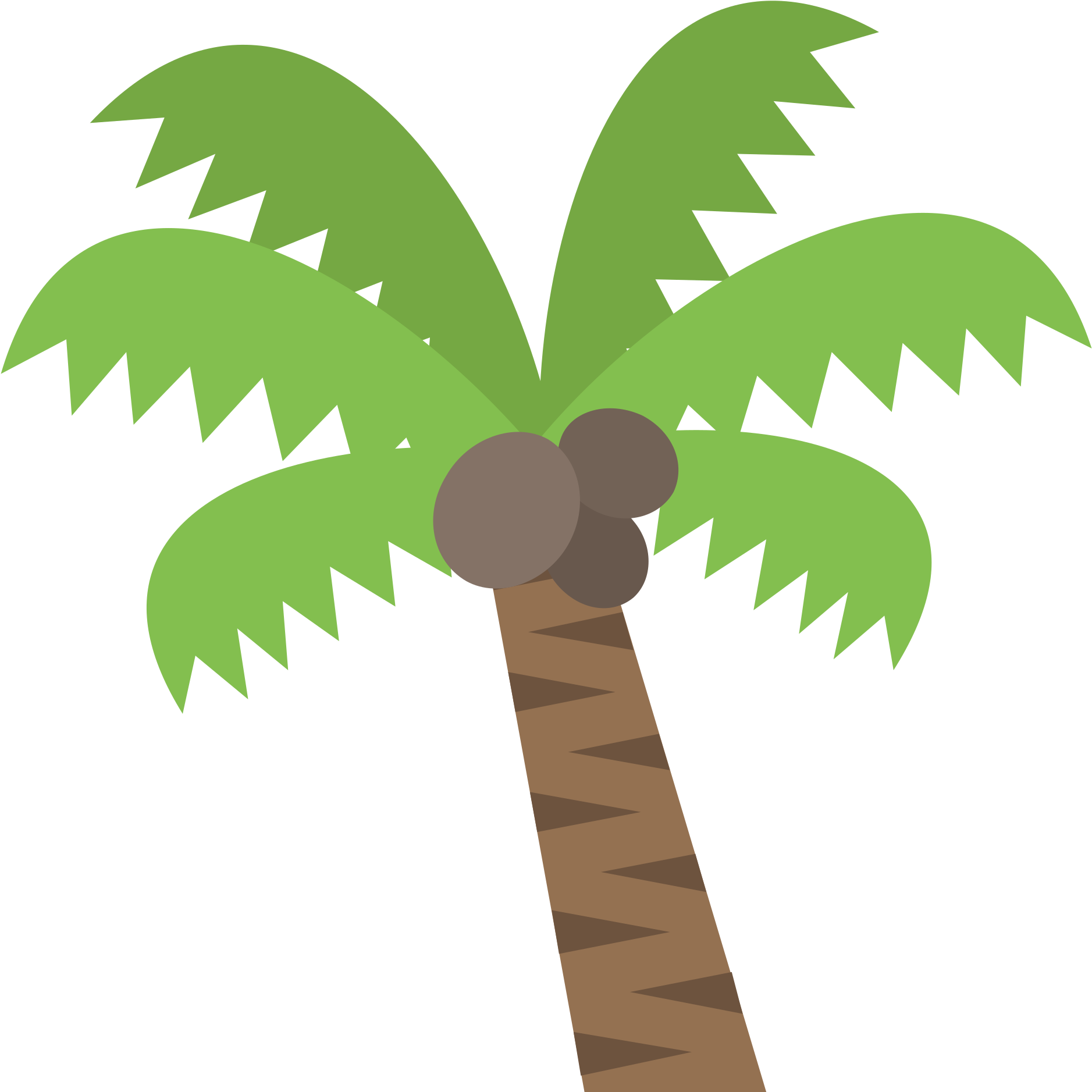 Coconut Tree Cartoon 9, Buy Clip Art - Palm Tree Emoji (2000x2000)