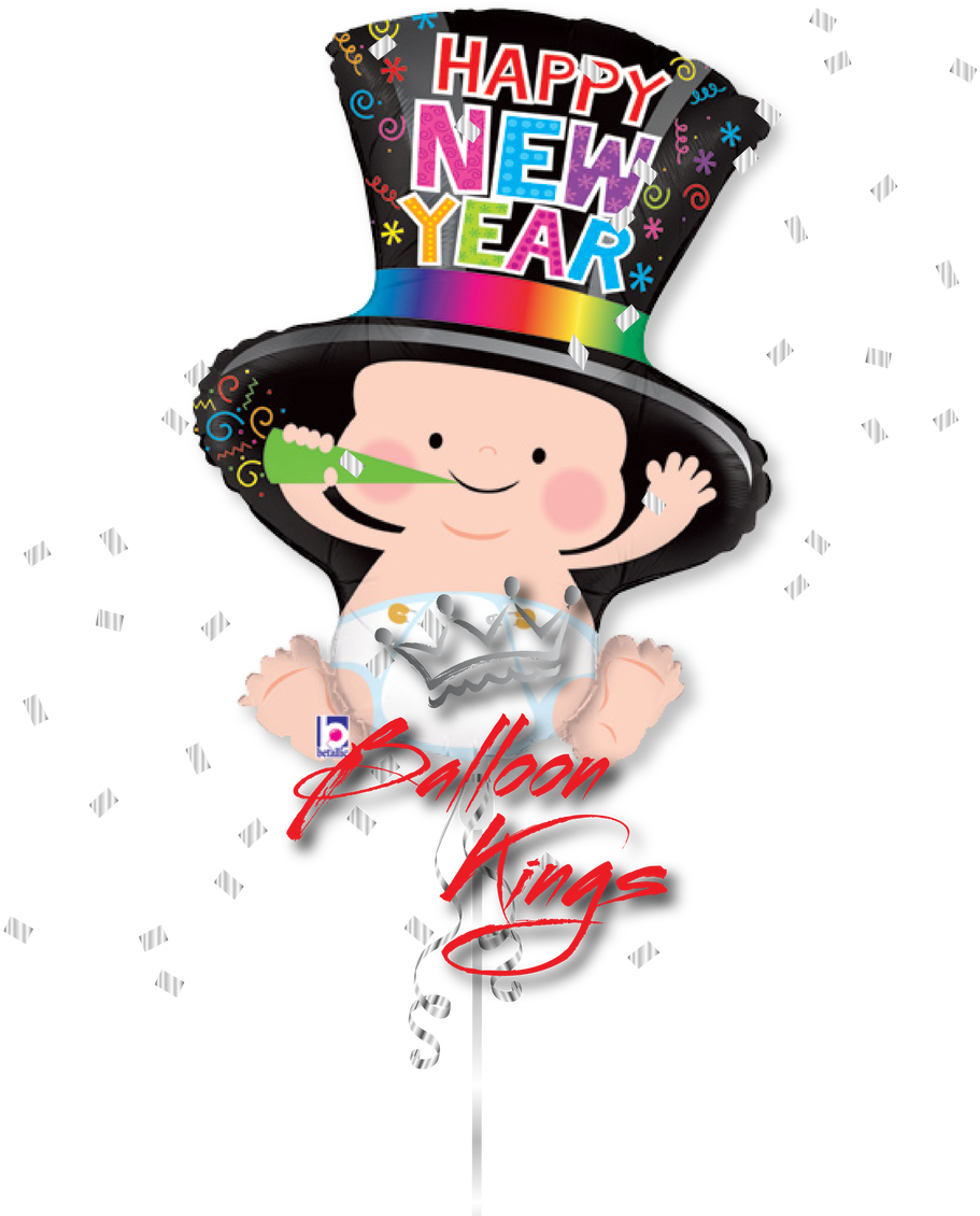 New Year Baby - 31" Foil Shape Balloon New Year Baby - Mylar Balloons (1280x1280)