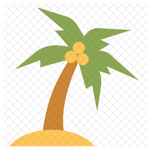 Island Icons - Coconut Tree Icon Png (512x512)