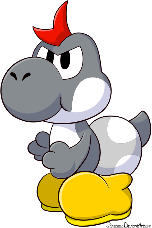 The Thousand Year Door By Stacona - Black Yoshi Paper Mario Ttyd (575x862)