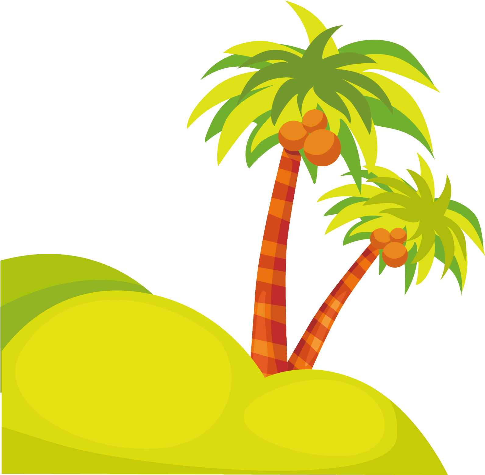 Cartoon Clip Art - Cartoon Palm Tree Transparent Background (2483x2384)