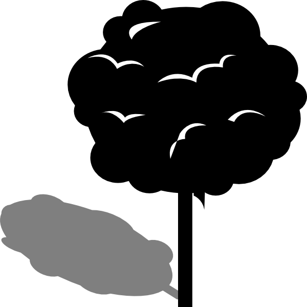 Sg-tree Clip Art - Tree With Shadow Clipart (600x600)