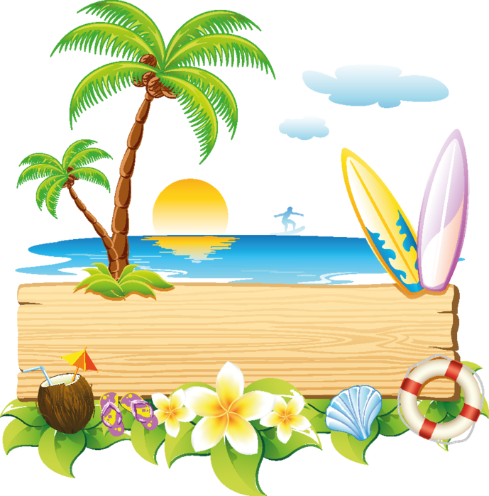Clip Arts Related To - Beach Background Clipart Hd (689x699)