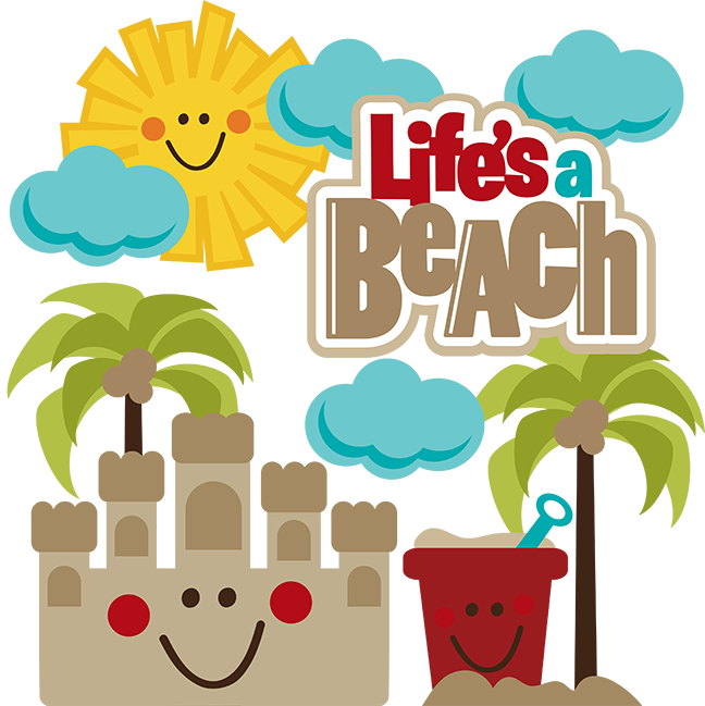 Sandy Beach Clipart Transparent - Life's A Beach Clipart (648x649)