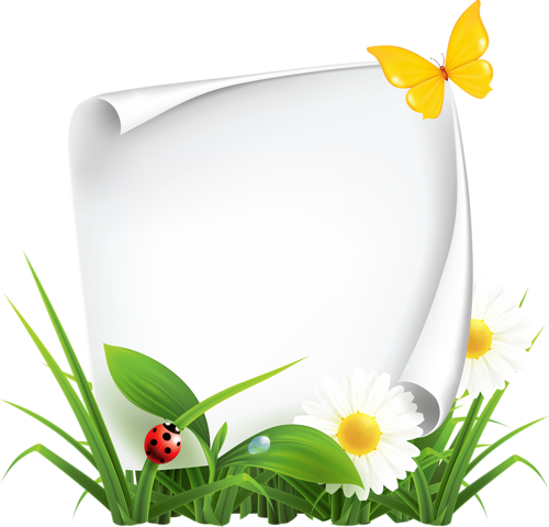 Yellow Flower Borders - Nature Vector Borders (500x480)