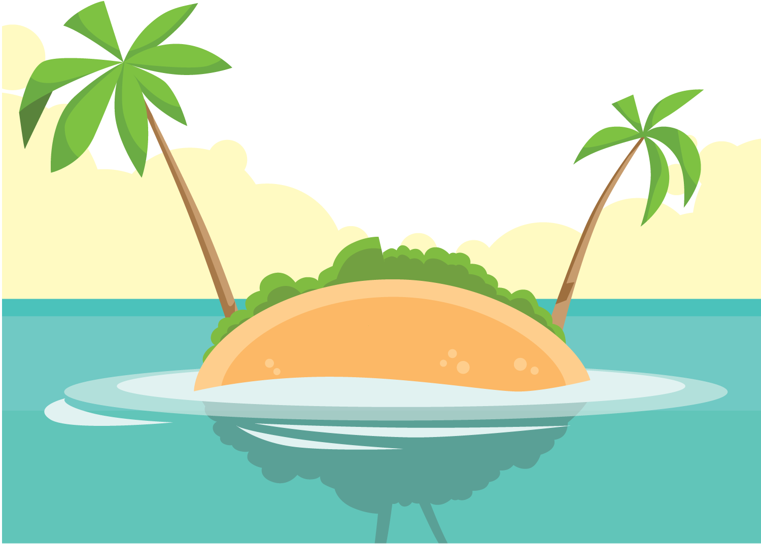 Islet Clipart Transparent Background - Clip Art (1500x1073)