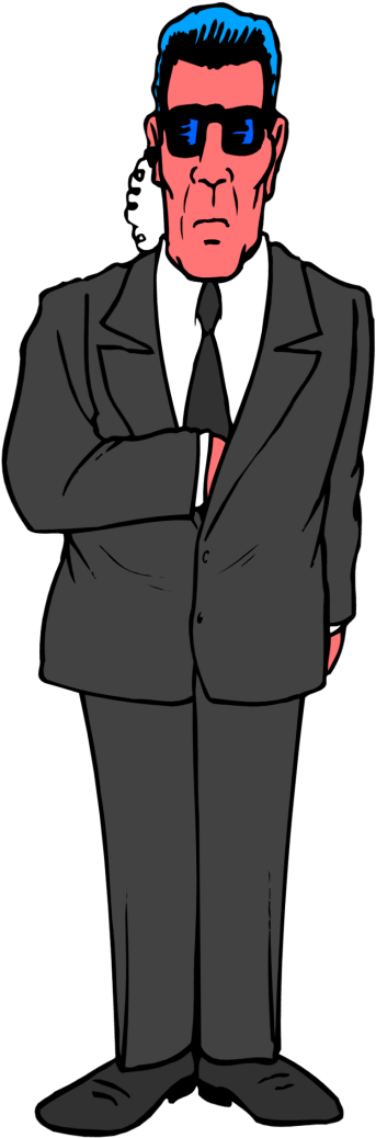 Secret Cliparts - Secret Service Agent Clipart (350x1037)