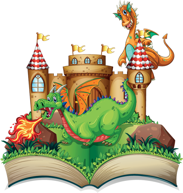 Tubes Livres / Parchemins - Libro Con Fantasia Dibujo (650x678)