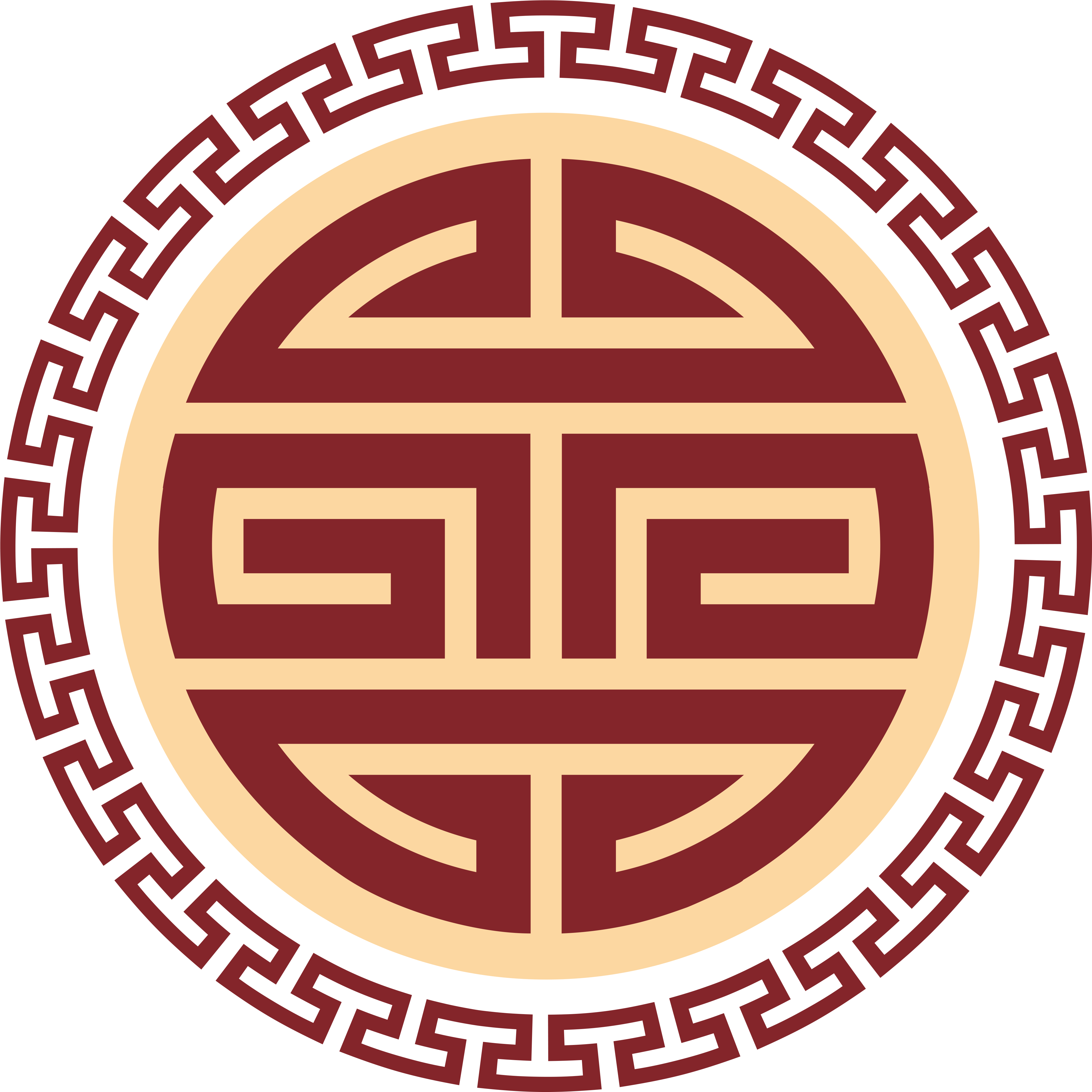 Chinese Style Retro Round Border - Chinese Vector (5000x5000)