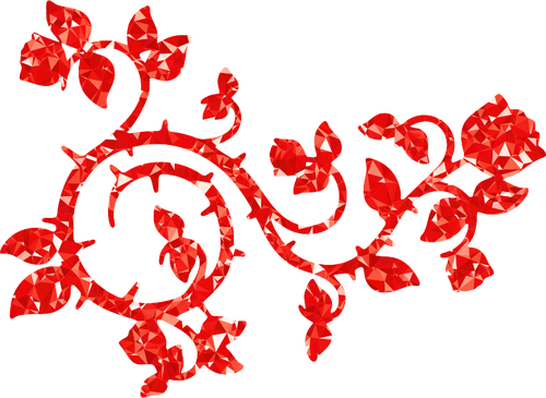 Ruby Roses And Vines - Vines Silhouette (500x365)