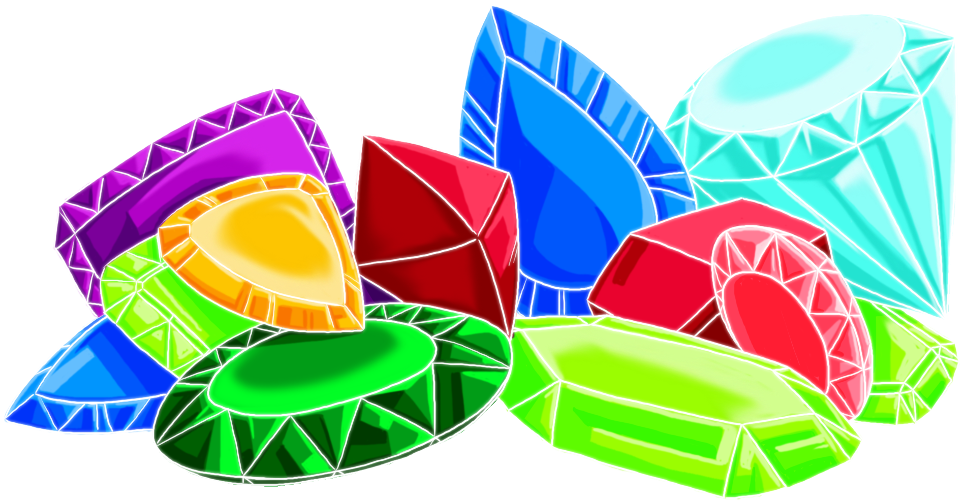 Clipart Jewels Clipart Collection Decorated - Pile Of Gems Clip Art (2000x1545)