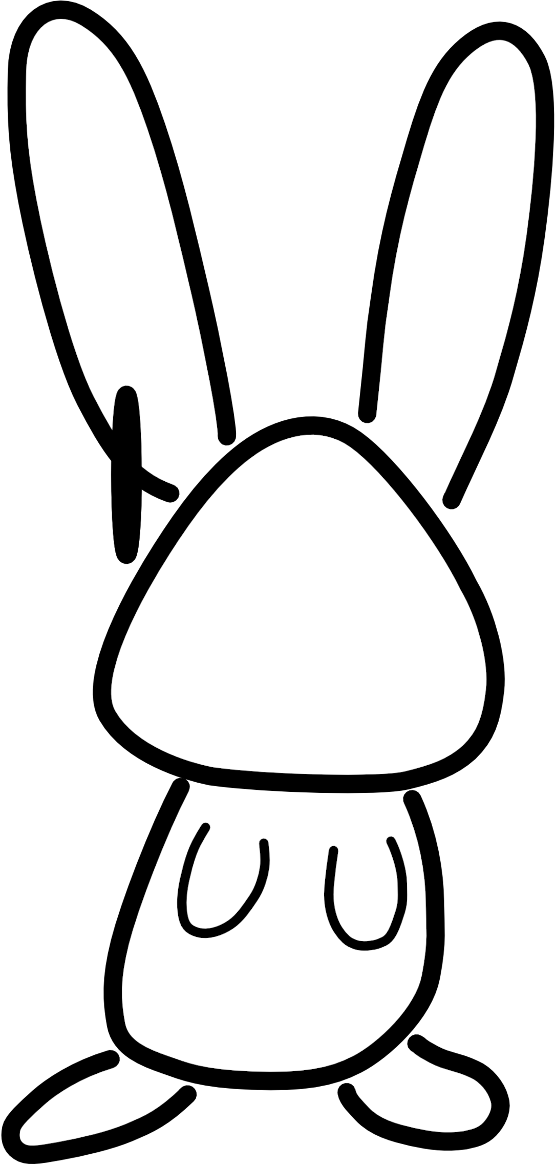 Bunny Black And White Bunny Clipart Black And White - European Rabbit (1880x2270)