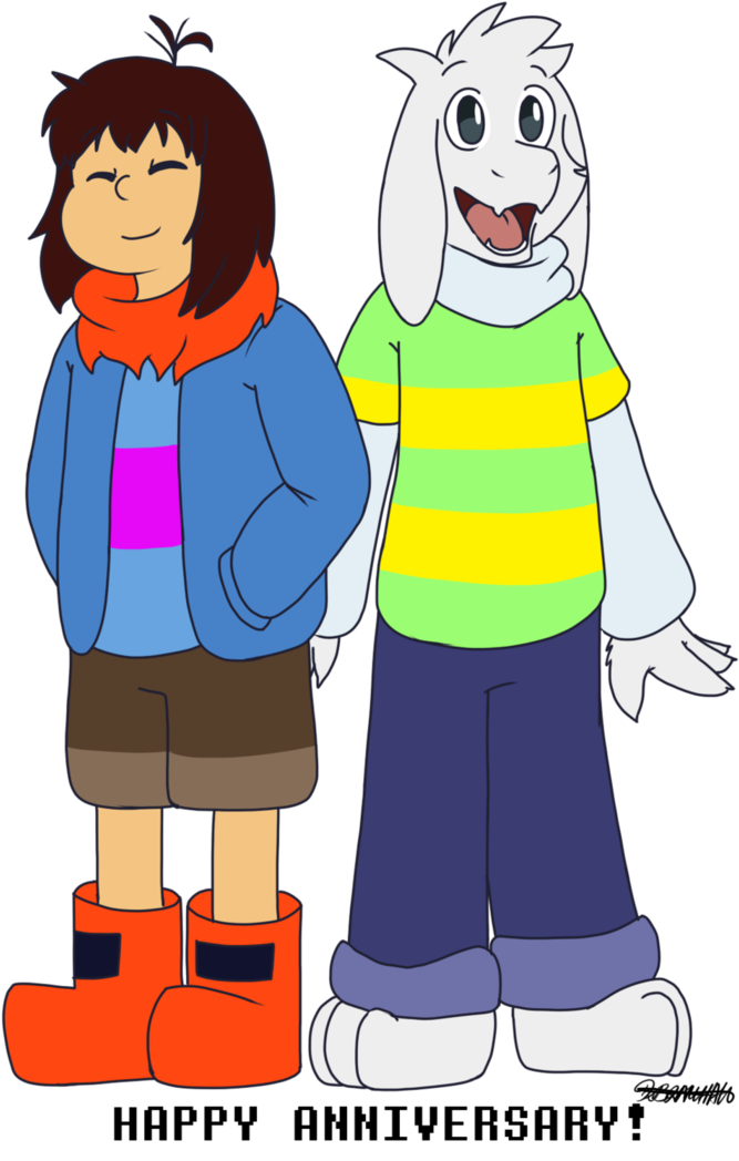 Endertale Anniversary By Cookiebab - Cartoon (718x1111)