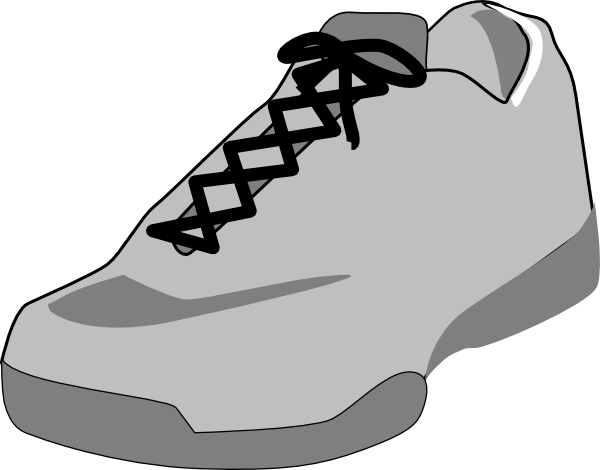 Shoe Outline White Clip Art - Shoes Clip Art (600x470)