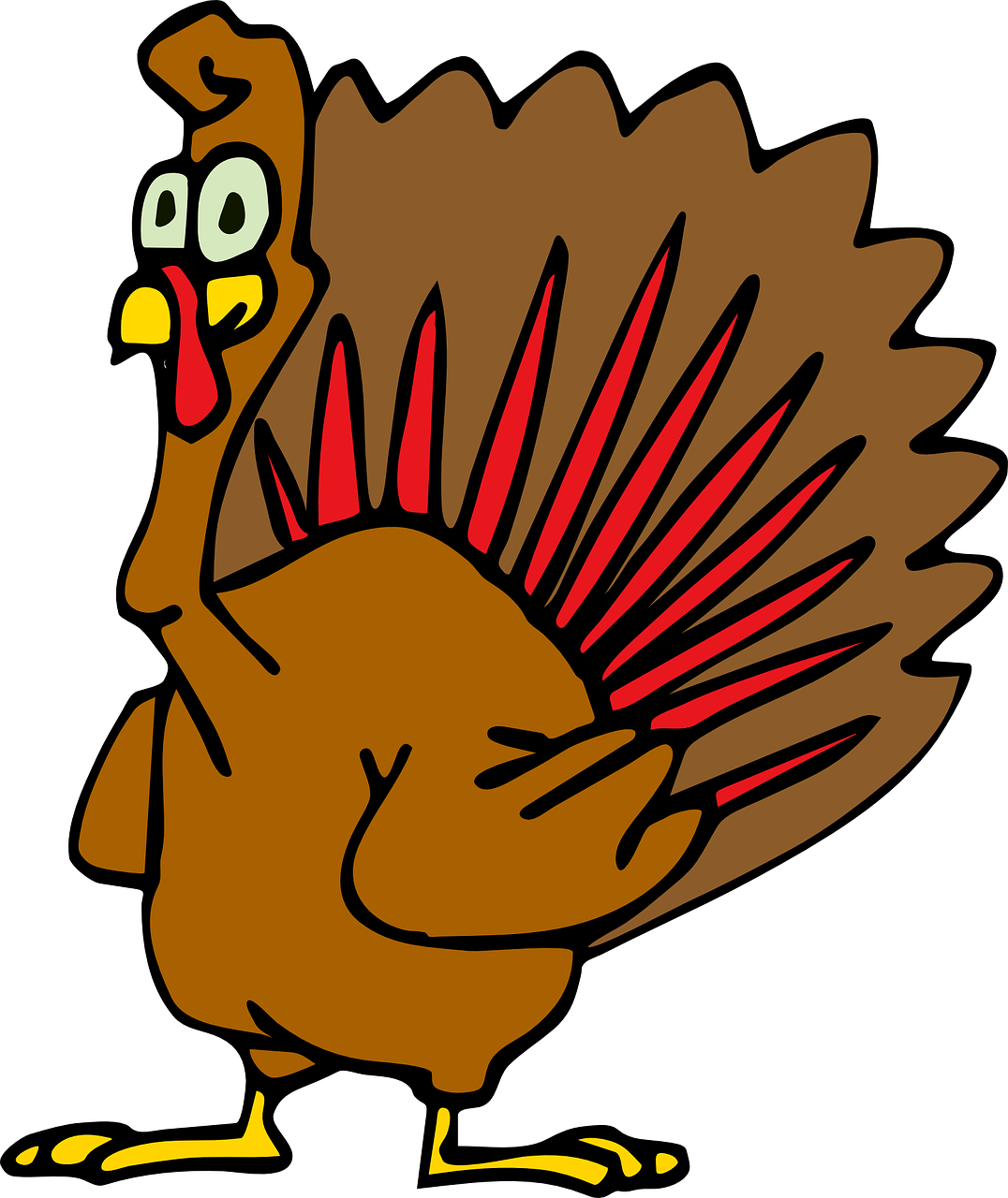 Download Turkey Clip Art ~ Free Clipart Of Turkeys - Eat Turkey Greeting Card (1076x1280)