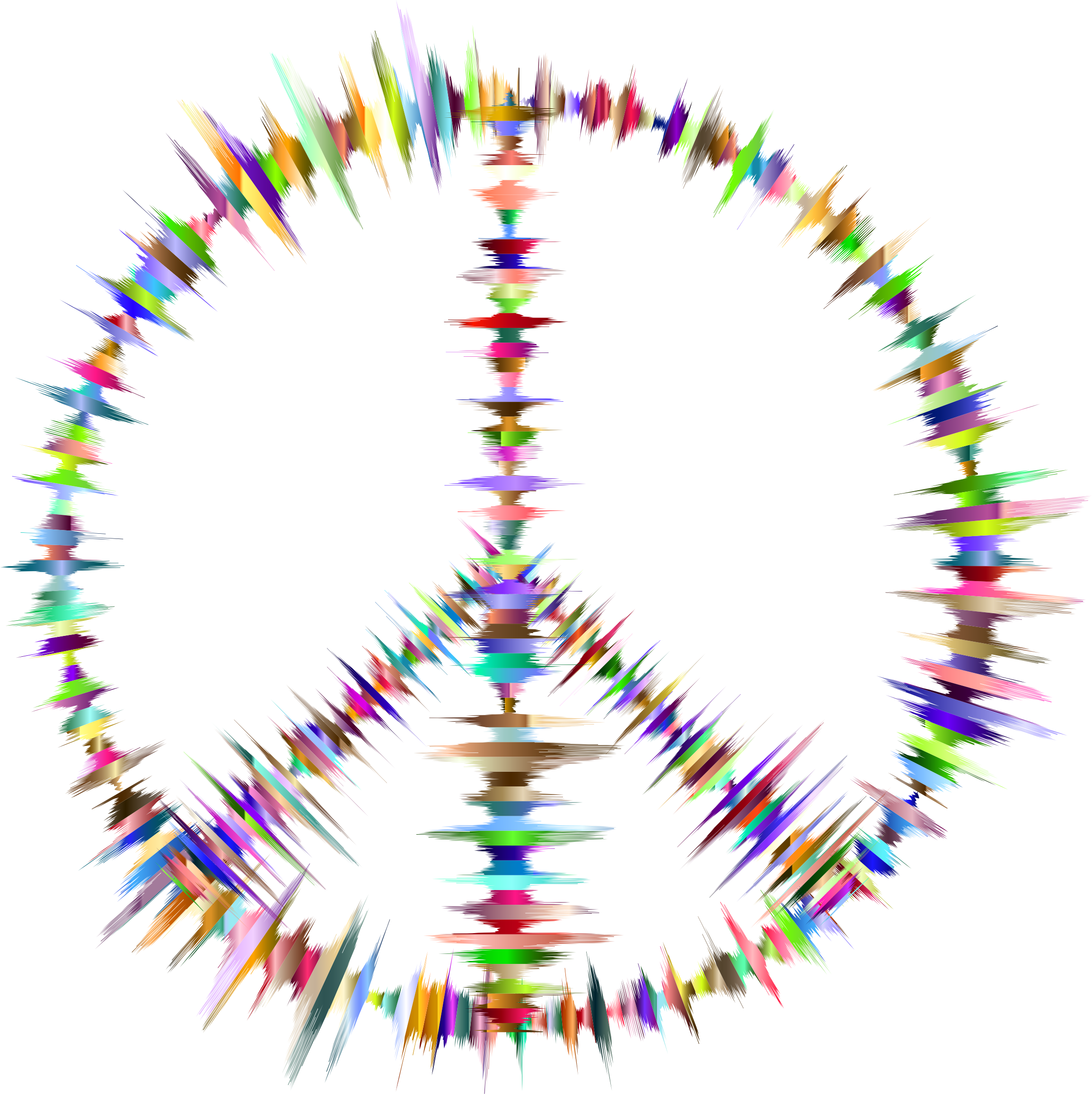 Sound Waves Peace Sign - Peace Sign Gif Transparent (2308x2312)