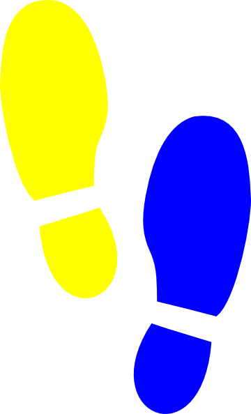 Running Shoe Print Clipart Clipart Panda Free Clipart - Shoe Prints Clip Art (360x594)