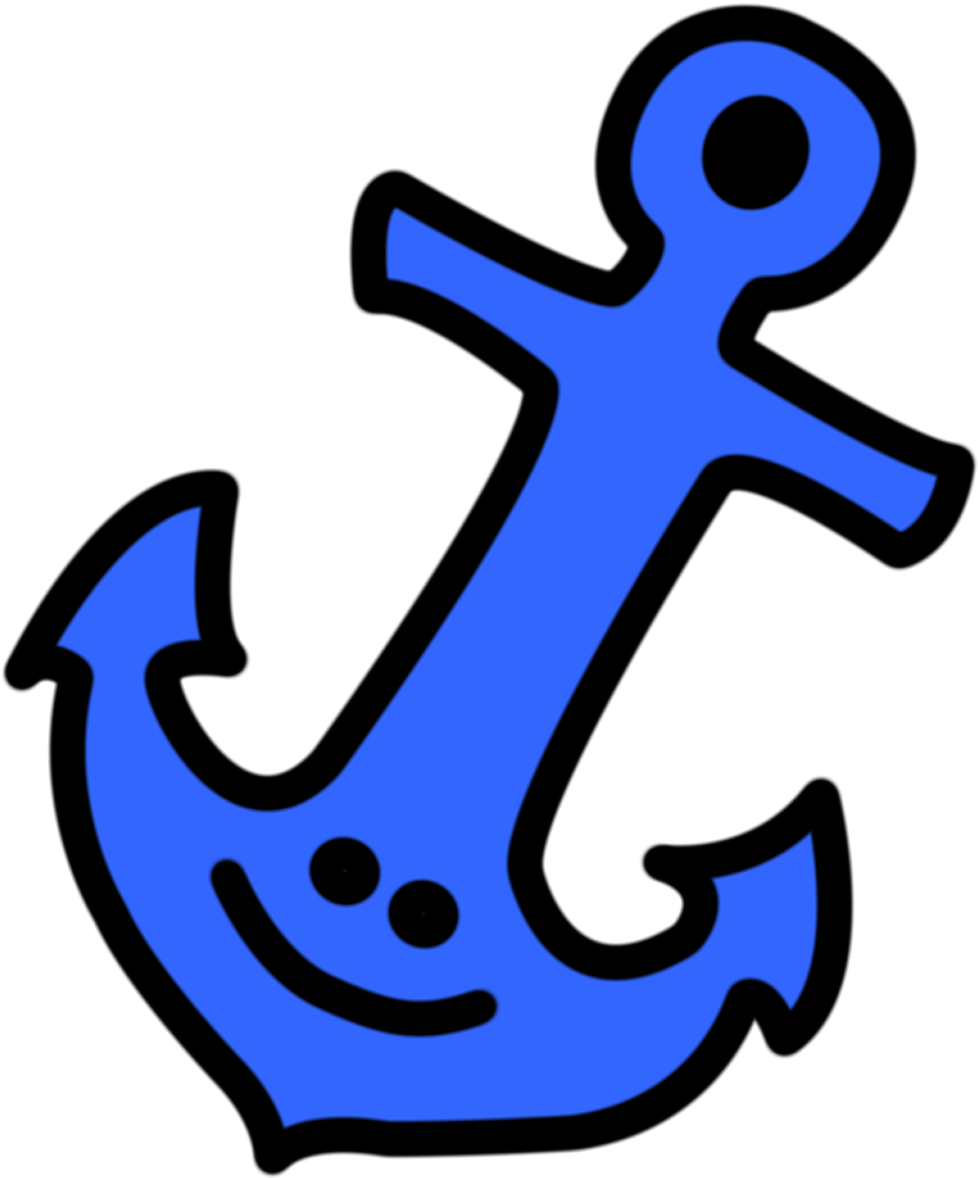 Anchor Clipart Sea Ocean Fisherman Costa Waves - Anchor Clipart (1280x1280)