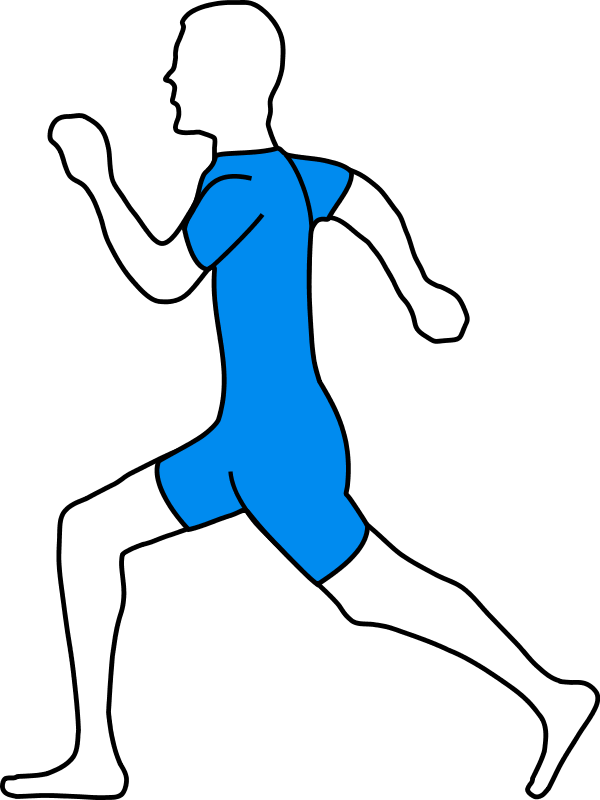 Man Athlete Jogging - Running Man Clip Art (600x800)
