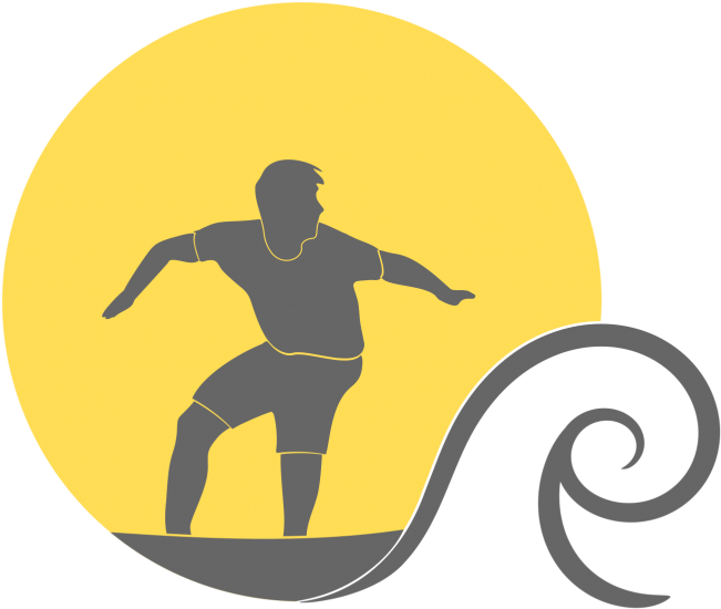 Surfer Image Vector Sunset - Vector Graphics (999x999)