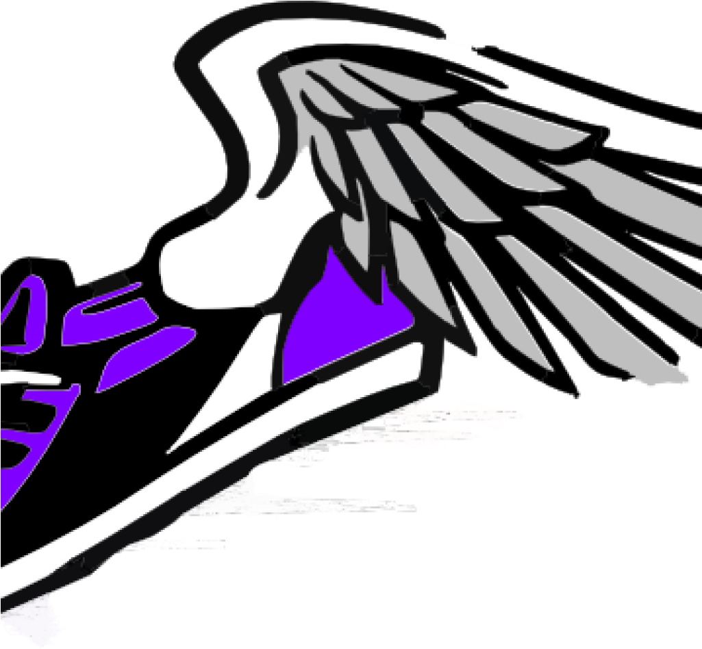 Running Shoes Clipart Running Shoe With Wings Clip - Track And Field Clipart Blue (1024x1024)