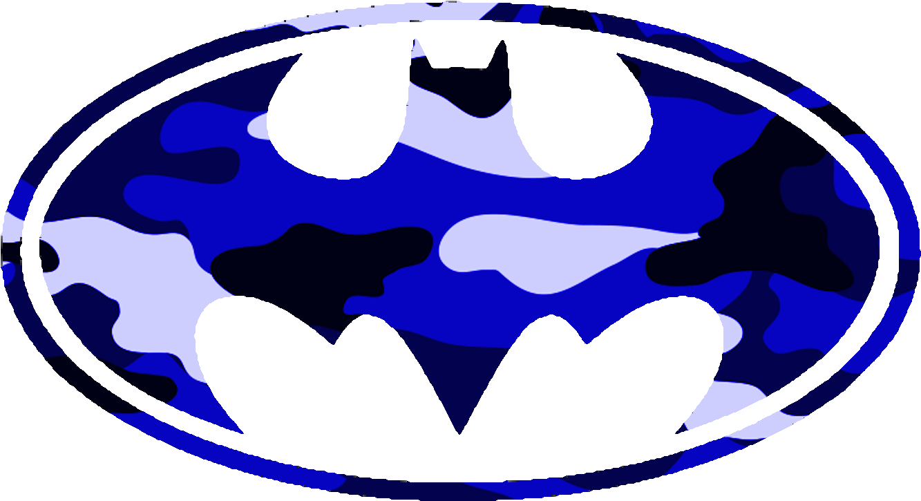 Batman Logo Blue Camo Free Images At Clker Com Vector - Cool Stencils For Spray Painting (1397x813)