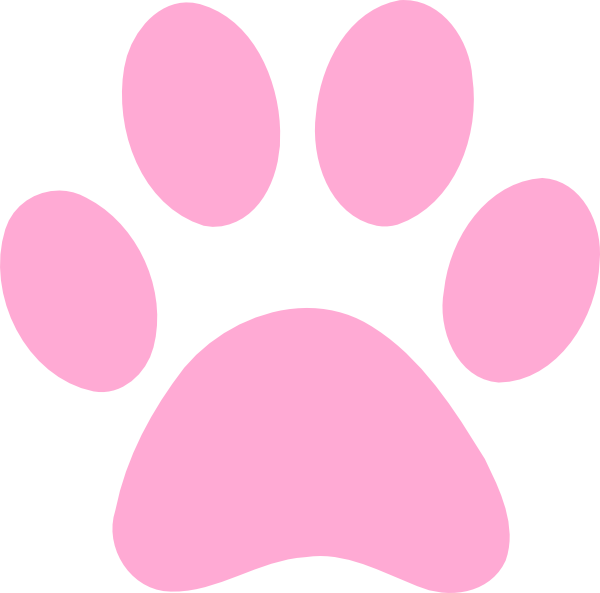 Pink Dog Paw Print (600x593)
