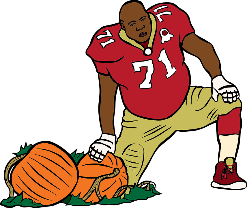 Cartoon Football Player Transparent (1280x1076)