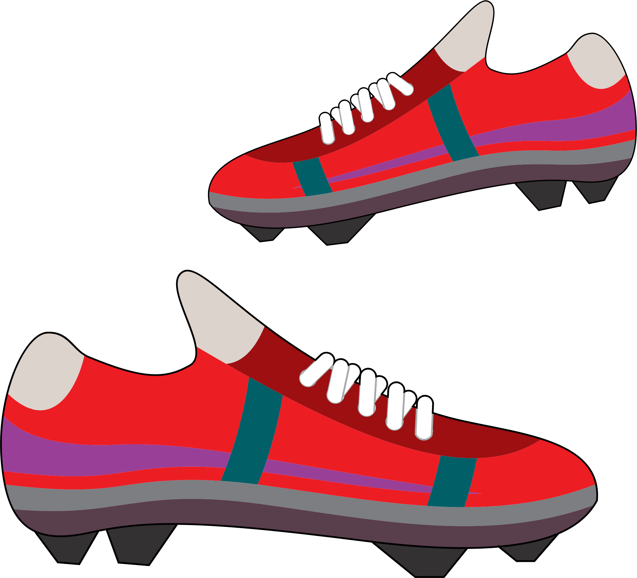 Big Image - Clip Art Football Boots (2178x1976)