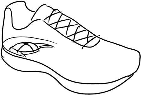 Running - Shoes - Drawing - Running Shoes Drawing Easy (456x310)